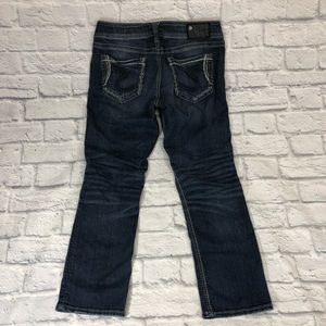 Silver Jeans Capri Suki Mid Capri Size 29 Dark wash Stretch